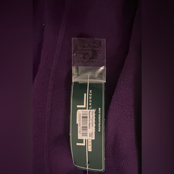NWT Ralph Lauren Womens Purple Cotton Long Sleeve Sweater Size XL - Picture 5 of 8
